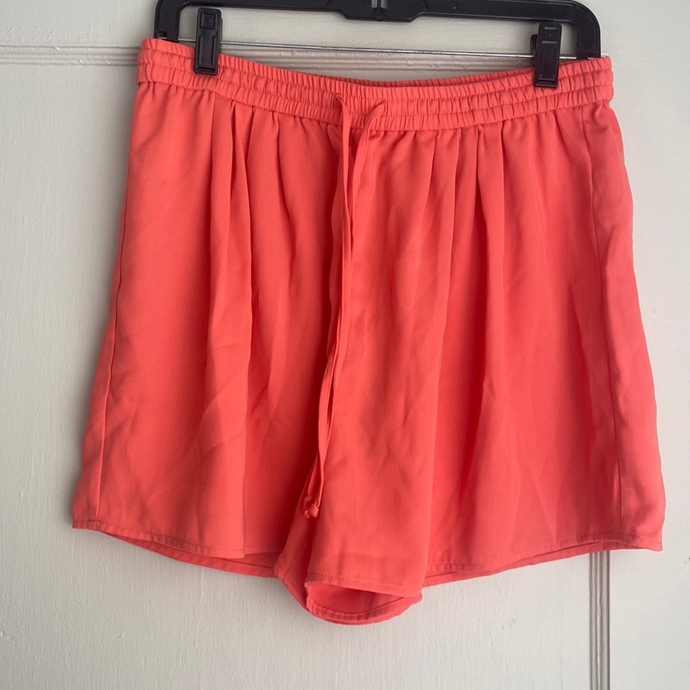 J. Crew Mercantile | Coral tie-front shorts